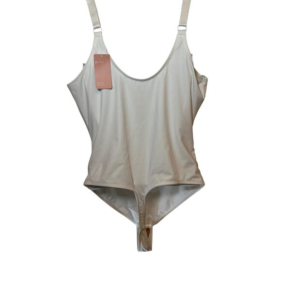 FeelinGirl White Shaping Bodysuit With Built-In Bra, Adjustable Straps, Medium - Picture 2 of 12